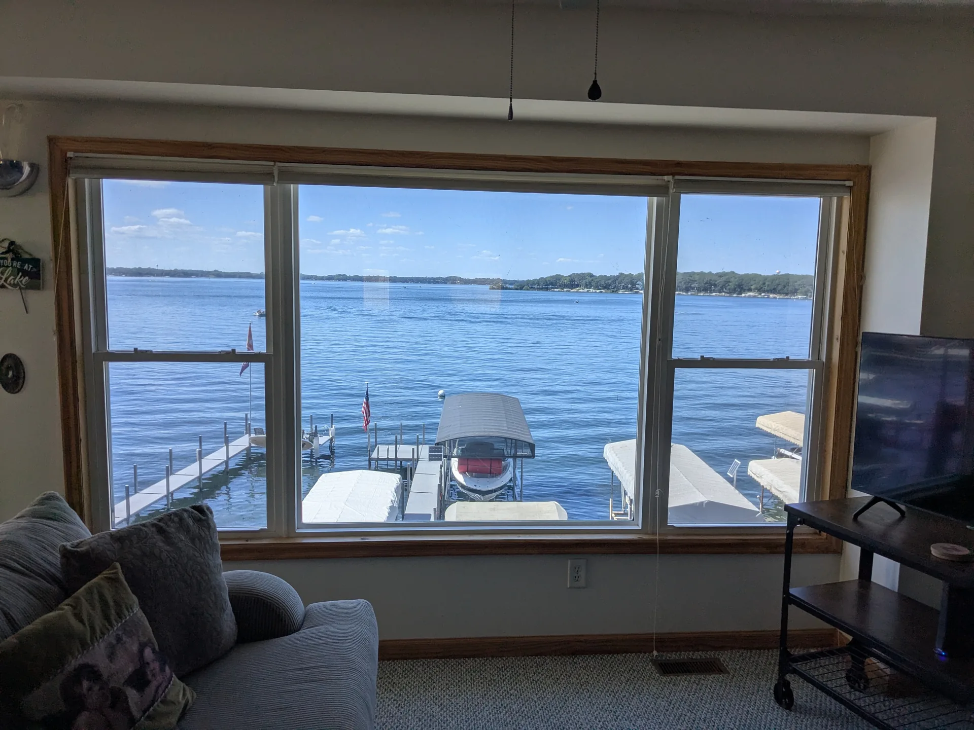 Lake home windows with Vista V14 heat control film in Arnolds Park (interior)