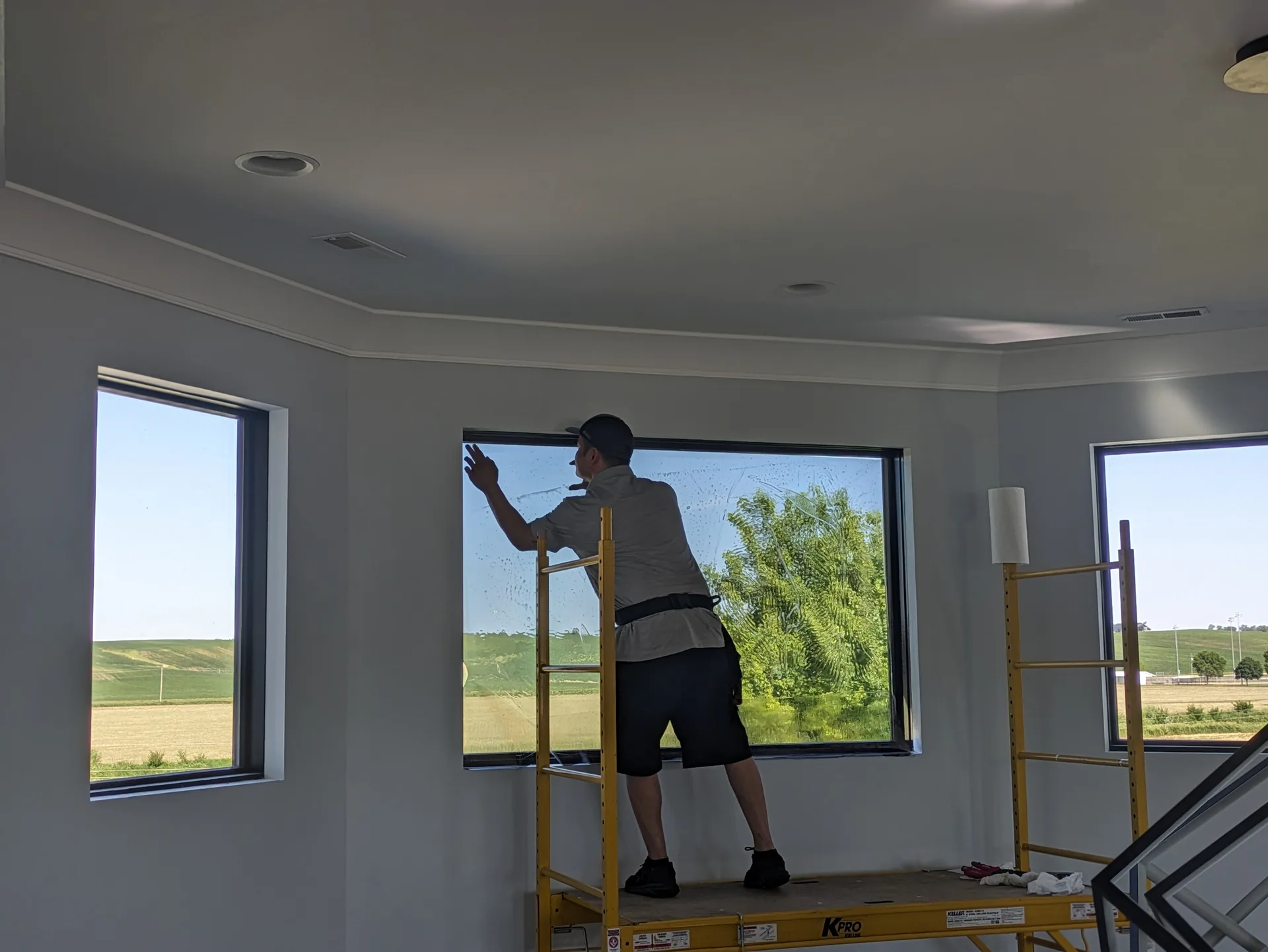 Office privacy window film installed on glass by Window Films Co.