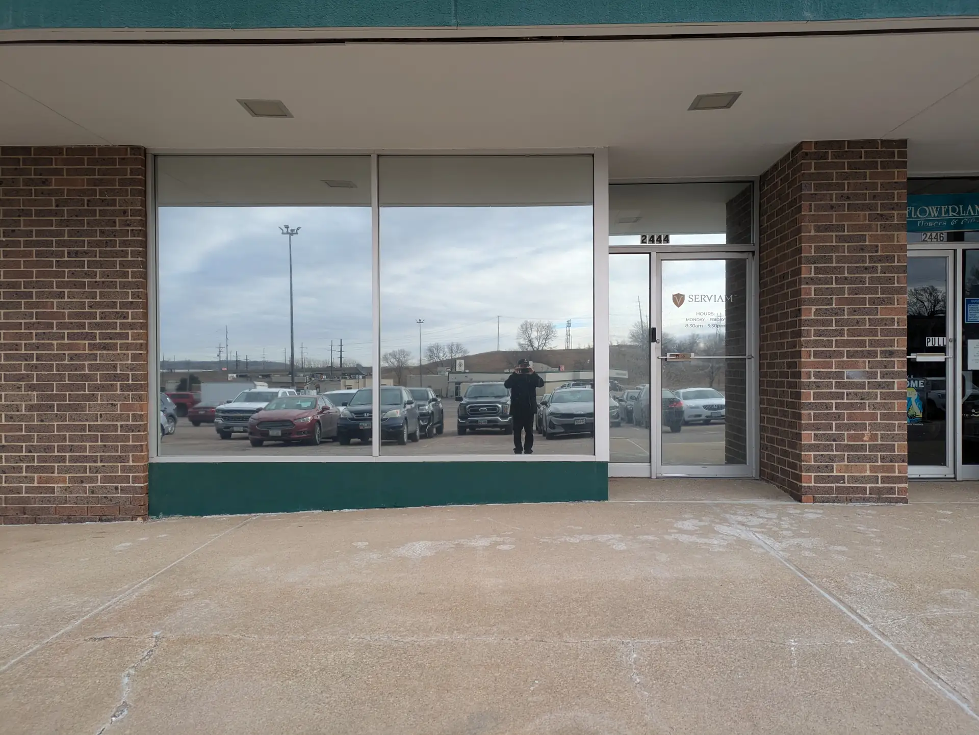 Sioux City storefront with window film installed by Window Films Co. (exterior)